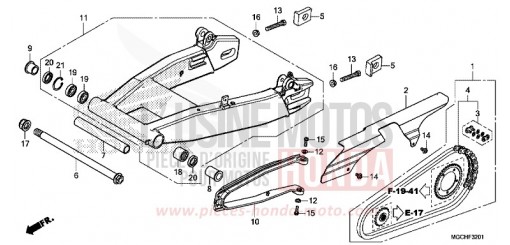 BRAS OSCILLANT (CB1100NA/NAD) CB1100NAH de 2017